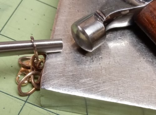 Judy Larson's Hammered Luxury - , Classic Wire Jewelry, Loops, Wire Loop, Wrapped Wire Loop, Butane Torch, Soldering, Solder,  Flip and texture the other side